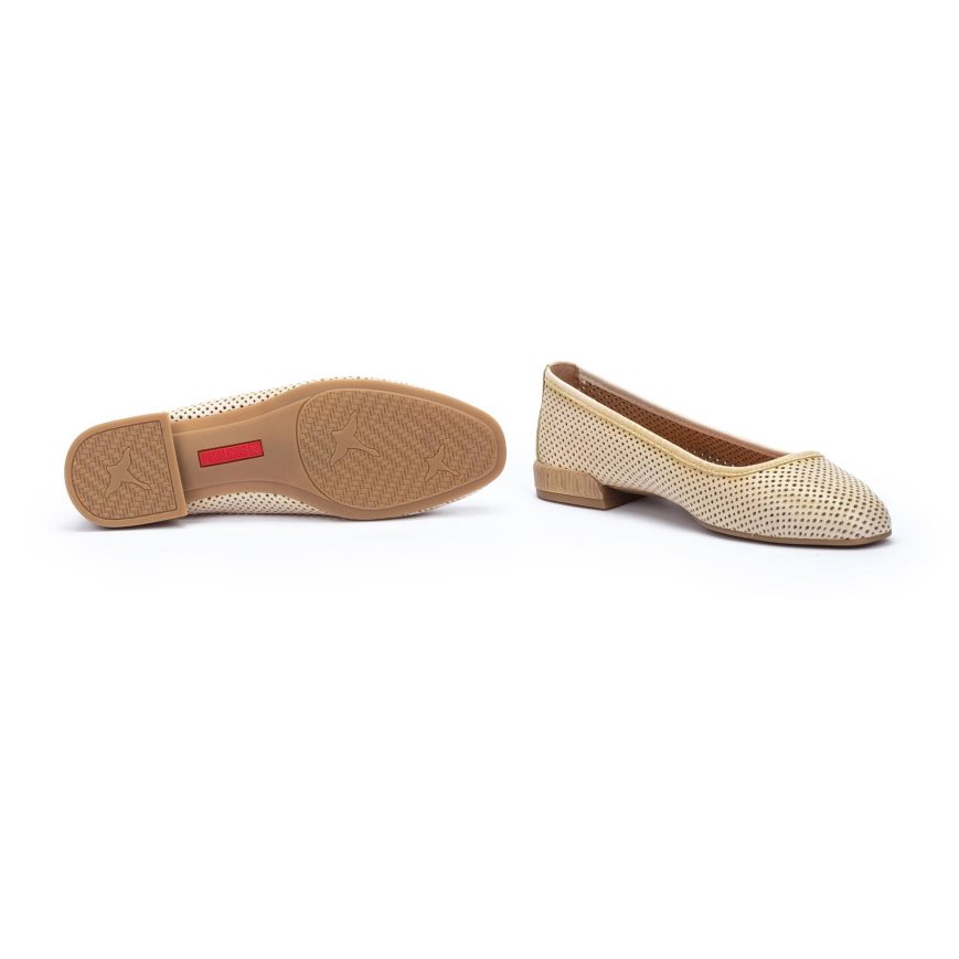 Women's Pikolinos ALMERIA Ballet Flats Cream | NZ A0Q2831